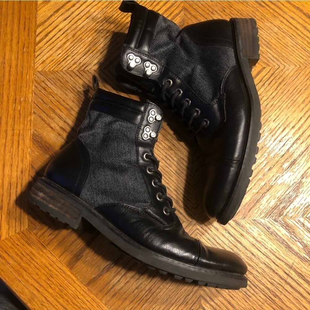 Jump Apparel Men’s J75 Garrison Black Lace-Up Leather Combat Boots Size 8 - Picture 9 of 12